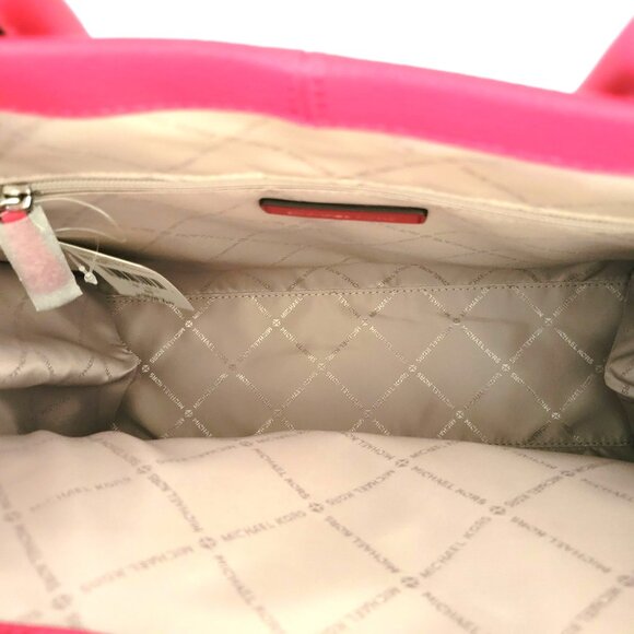 Michael Kors Mirella Medium EW Tote Crossbody Shopper Dark Raspberry Leather - Picture 7 of 7